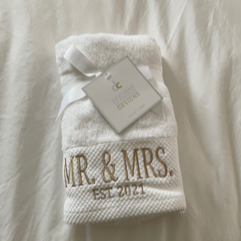 Mr. and Mrs. hand towels